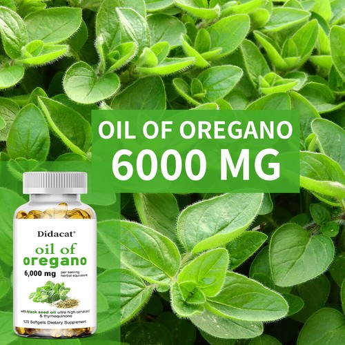 Oregano Oil Premium Formula 6000mg Organic Extract Immune Support 120 capsules - Picture 3 of 11