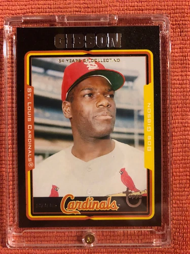 2005 Topps Retired Baseball Bob Gibson-HOF Card#6 Black Parallel Serial#5 of 54