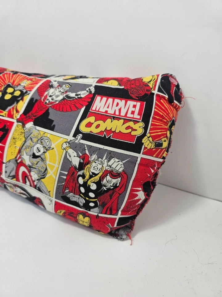 Almohada Marvel Personalizada Tela Algodón Iron Man Capitán América Comics 4"x21" Foto 2 de 4