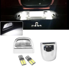 Xenon White LED Bulbs w/Housing Kit For Chevrolet Silverado License Plate Lamp