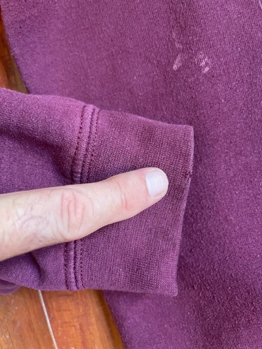 Sudadera con Capucha Adidas Para Hombre Borgoña FALTA CORDÓN Y MANCHAS Talla Mediana - Imagen 5 de 10