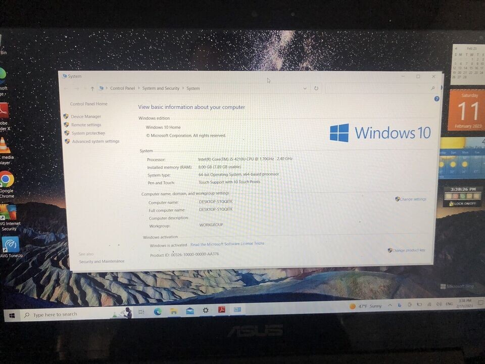 Asus Q501L Touch 15.6" Intel i5-4200U 1.6GHz 8GB RAM 256GB SSD Win10 Home Laptop - Picture 10 of 12