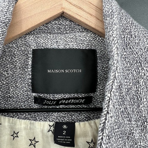 maison scotch jolie vagabonde Strick Blazer Jacke c'est chic grau 2 M 8 10 Baumwolle - Bild 4 von 13