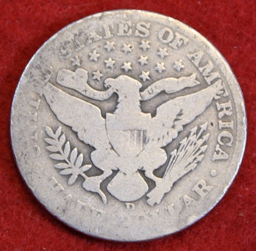 1912-D Barber Half Dollar 90% Silver Coin Circulated BH594 - Picture 2 of 2