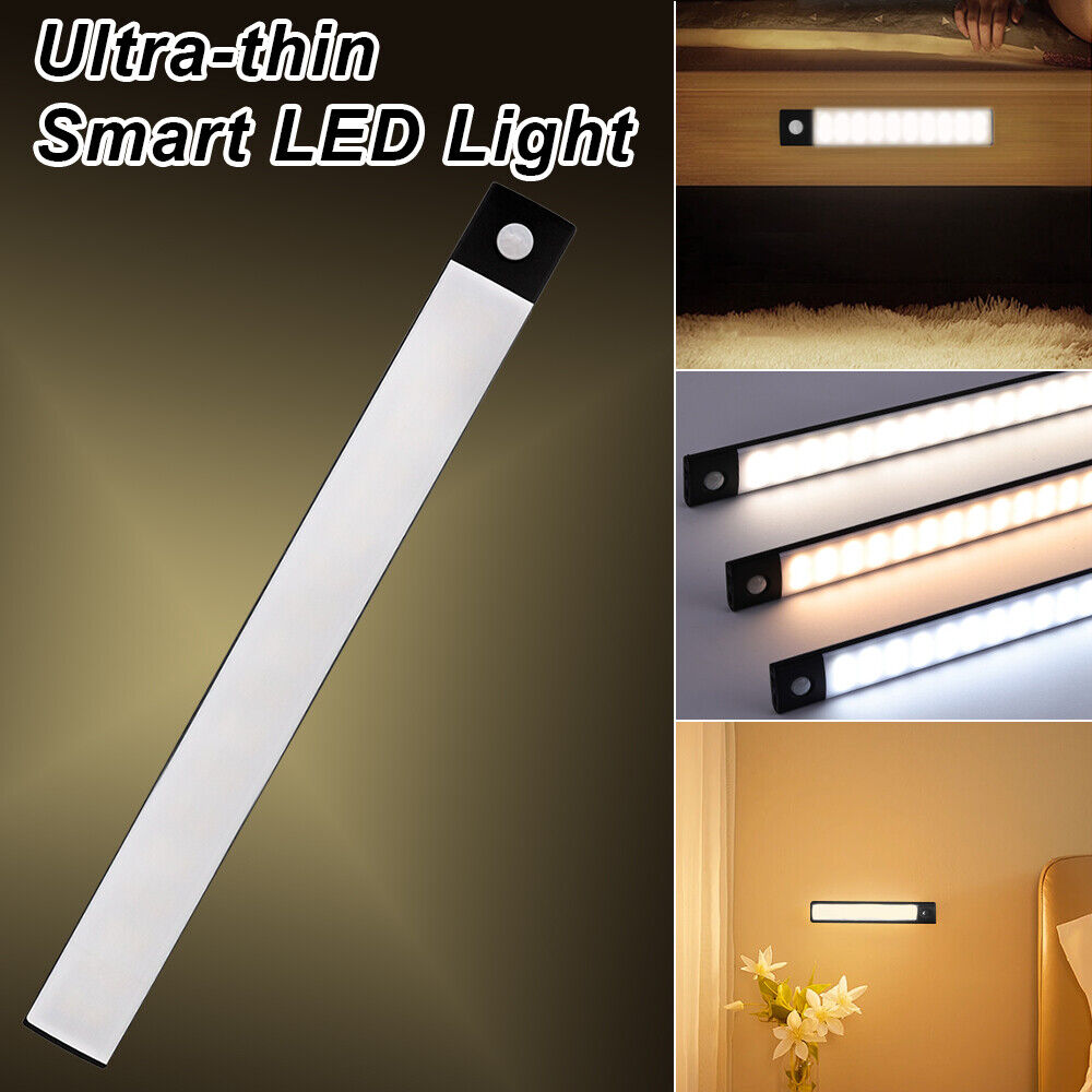 3 In 1 LED Under Cabinet Lights USB Motion Sensor Kitchen Cupboard Lamps