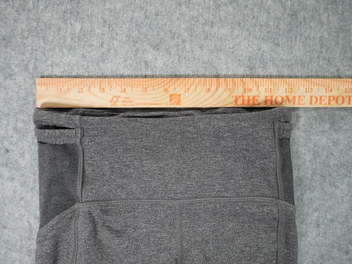 Lululemon Leggings Womens 4 Free Runner Crop Gym Workout Gray - Picture 4 of 10