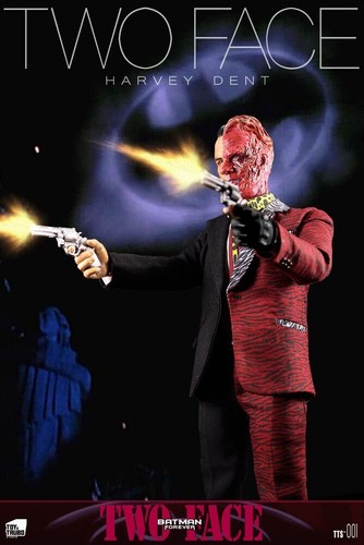 Nueva figura masculina ToyzTruboStudio TTS-001 Batman Forever dos caras 1/6 cabezas dobles - Imagen 6 de 12