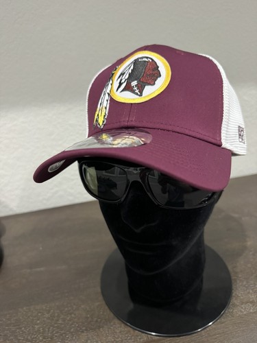 WASHINGTON REDSKINS RETRO HAT MAROON & WHITE MESH FLEXFIT ADULT LARGE / XL NEW
