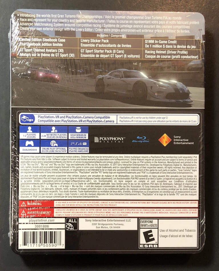 Gran Turismo Sport [ Limited Edition STEELBOOK ] (PS4) NEW - Image 2 of 4