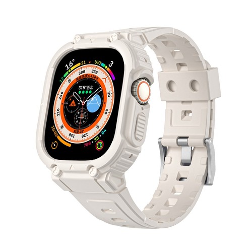 Cinturino custodia sportiva integrata per Apple Watch Ultra 8 7 TPU cover armatura braccialetto - Foto 4 di 17