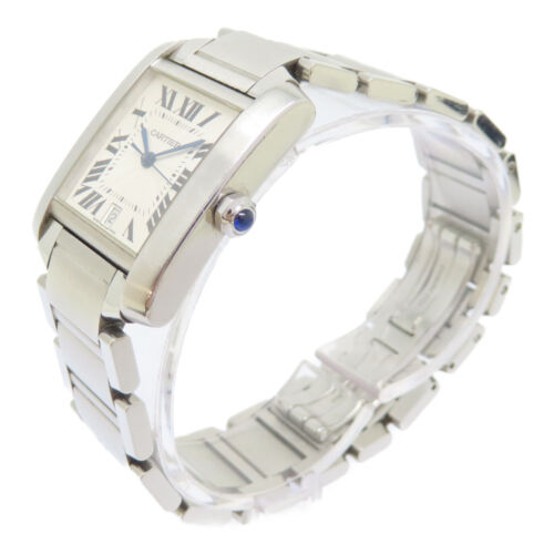 CARTIER Tank Francaise Automatic Watch 2302 Stainless Steel White - Picture 4 of 11