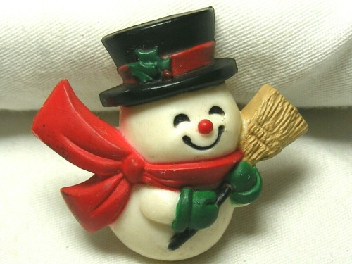 Vintage 8 Broschen und Anhänger Weihnachtsmann und Schneemänner - Bild 7 von 12