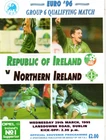 REPUBLIC OF IRELAND V NORTHERN IRELAND EURO QUALIFIER 29/3/1995
