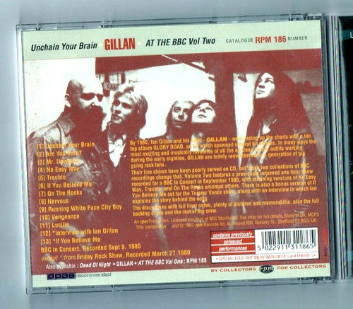 Gillan The BBC Tapes Volume 2 Unchain Your Brain 1980 Rare Import CD Deep Purple - Picture 2 of 6