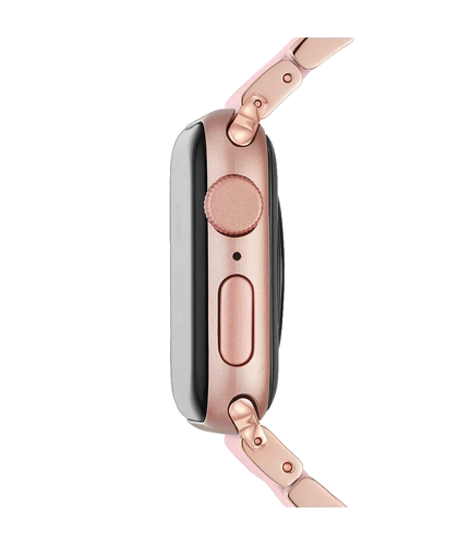 Michele 38/40mm 42/44mm Pink Silicone-Wrapped Apple Watch Bracelet MS20AS0001 - Picture 2 of 7