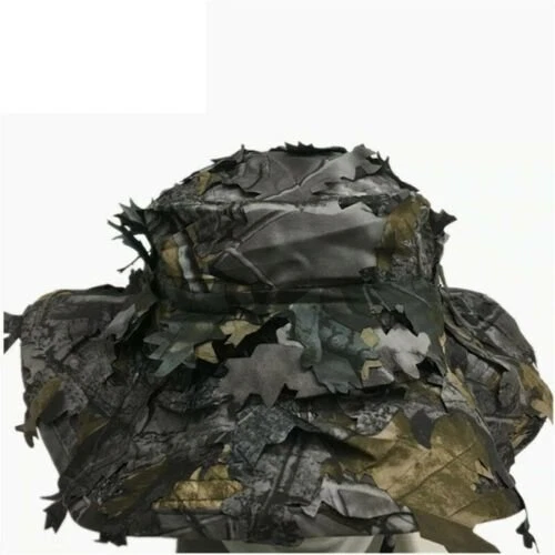 Camouflage Hat Camo Sun Cap 3D Leaves for Fishing Hunting Sunshade Army - Picture 5 of 8