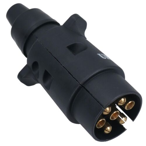12N 7 Pin Plug Plastic Car Trailer Caravan Electrical Wiring Light Connector 4pc - Picture 3 of 7