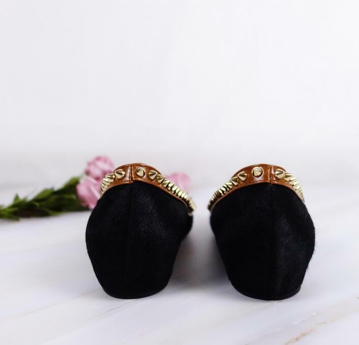 Women Sexy Pointed Toe Studs Metal Decor Genuine Genuine Genuine Leather High-heeled shoes Ske15 389001 Women Sexy Pointed Toe Studs Metal Decor Genuine Genuine Genuine Leather High-heeled shoes Ske15 389001