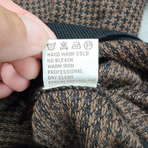 Suéter Peter Millar Para Hombre Extra Grande Marrón Pata de Gallo Lana Italiana 1/4 Cremallera - Imagen 8 de 11