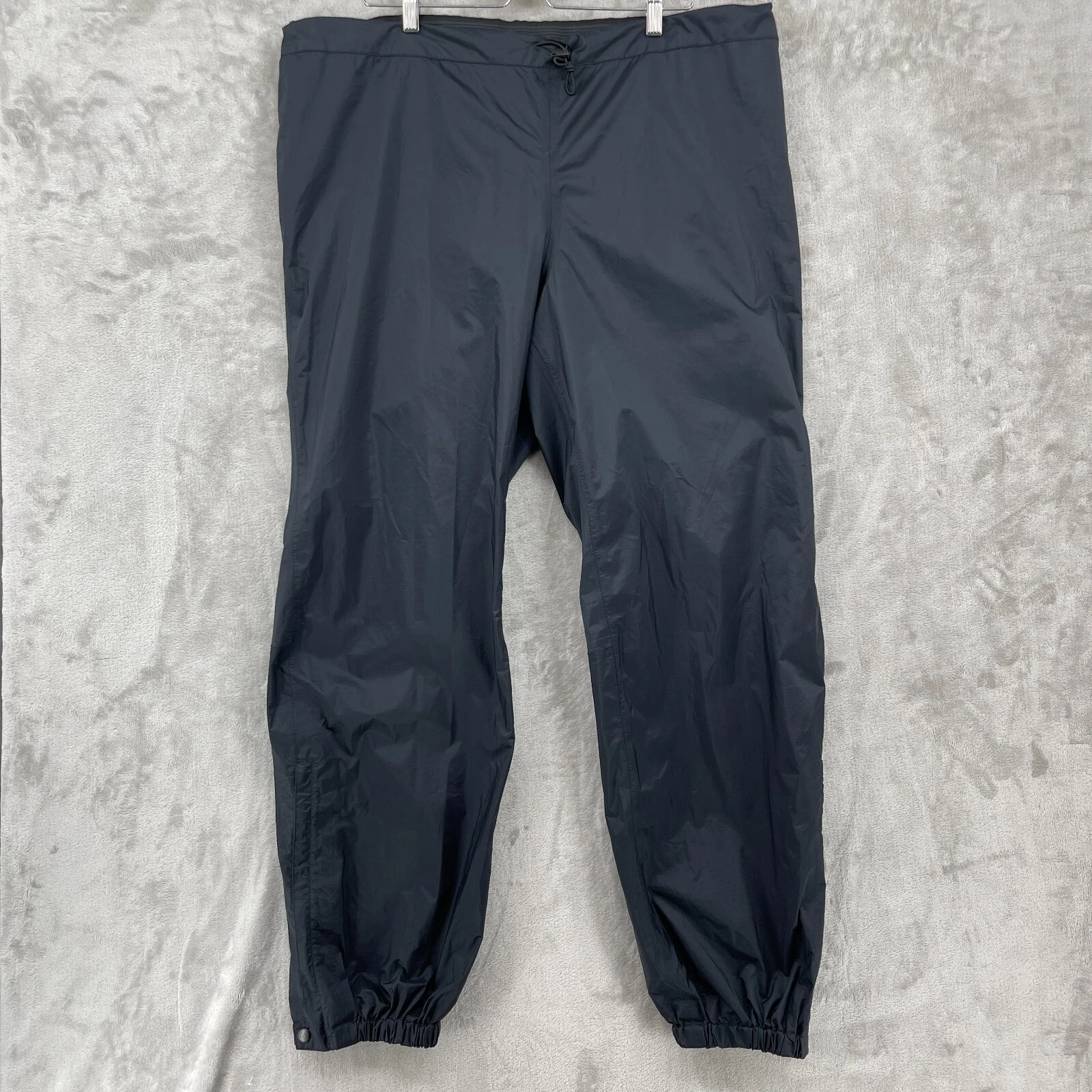 Patagonia Men's XXL Ripstop Nylon Rain Pant Wind Proof Packable Hiking Ankle Zip