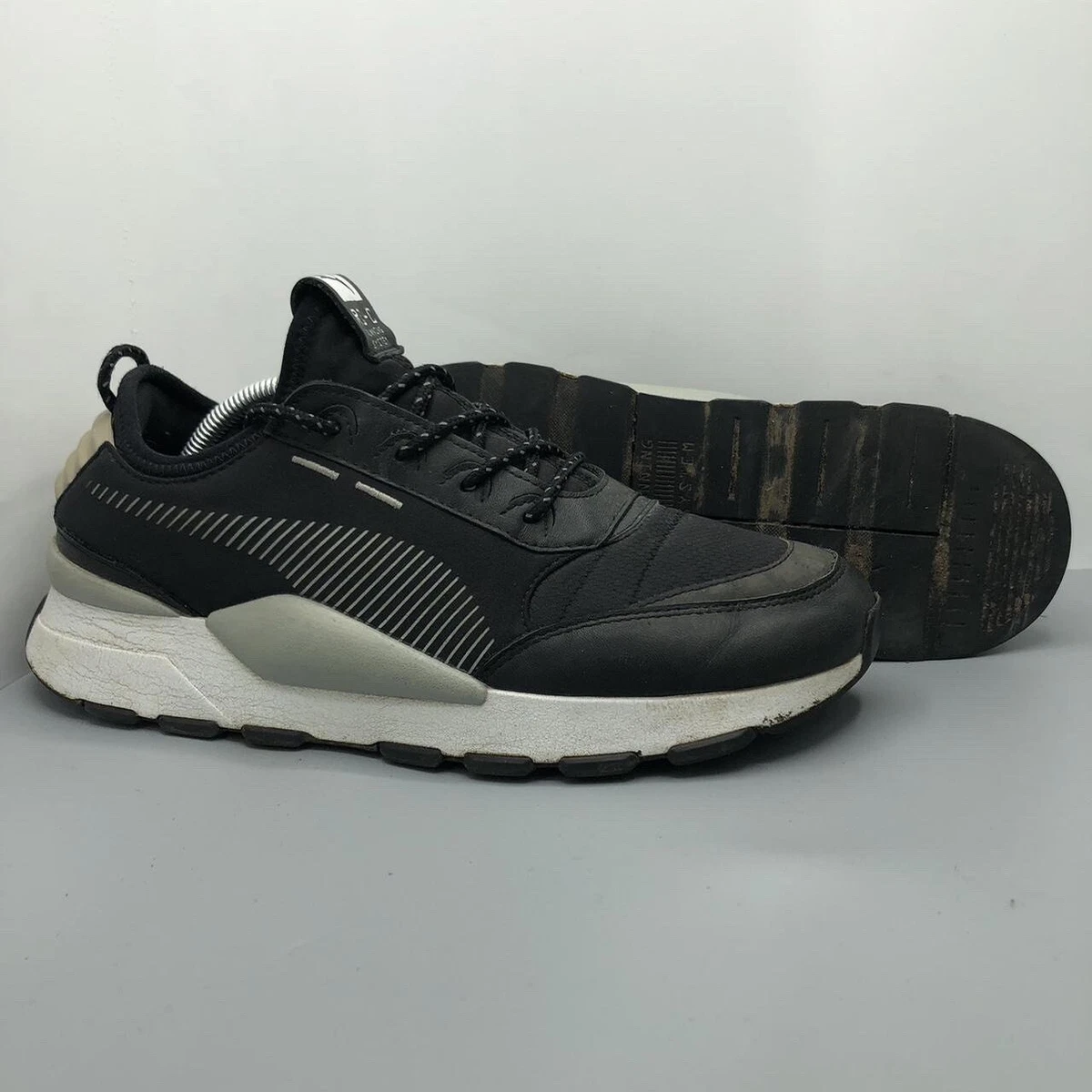 Puma RS 0 Running System Black Grey White Size U.K. 9 European 43