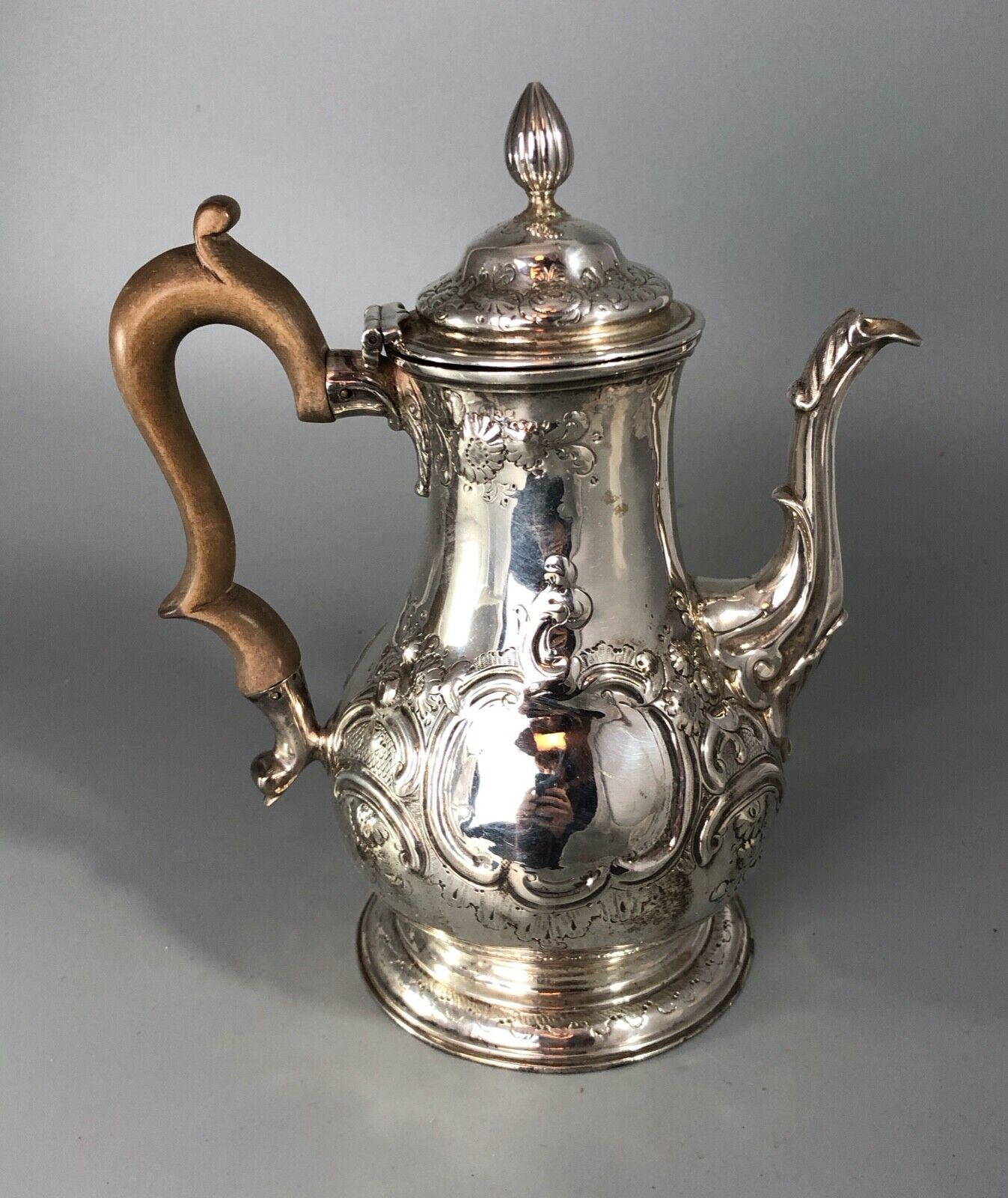 George III Silver Coffee Pot William & James Priest London 1765 563g BGZX