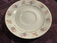 DaySpring Saucer Pink Roses Saucer 6" Gold Trim Bible Verses Joshua 24:14NT (CA)