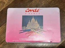CONTE A PARIS Pastel Pencils - 12 Colors -vintage