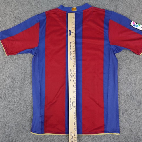 Maglia Barcellona Vintage Giovanile Grande Rosso Blu Maglia Calcio Nike 2006 2007 Home - Foto 12 di 16
