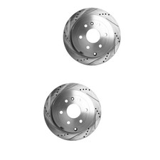 For GMC Acadia 2007-2017 Brake Discs Driver And Passenger Side Pair - Cast Iron
