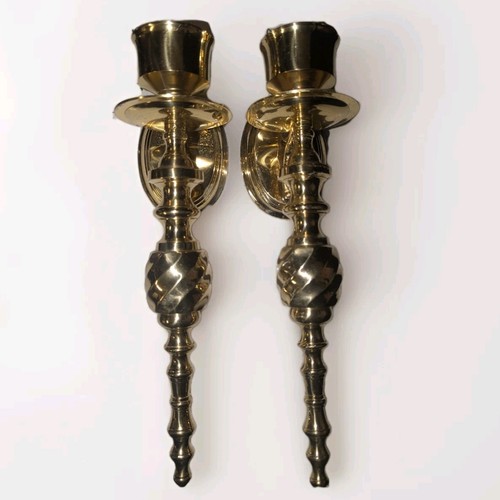 Vintage GATCO Mid Century Style Solid Brass Wall Sconce Candle Holder - Picture 2 of 8