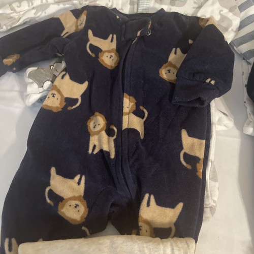 Carter's Just One You Newborn Baby Boy Jumpsuit & Gerber Onesies Lot Of 8 - Picture 5 of 13