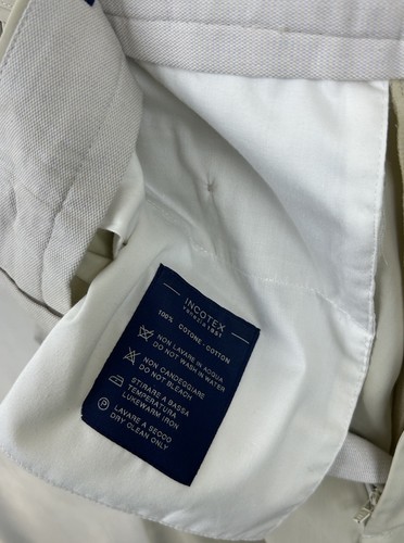 Pantalone elegante Incotex marrone ghiaccio cotone adatto per uomo taglia 30" vita con polsini - Foto 8 di 19
