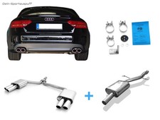Duplex Sportauspuffanlage Audi A4 B8 8K 2.0l TFSIje 2x88x74mm