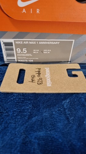 Nike Air Max 1 OG Anniversary Obsidian 2017 Gr. 9,5 US 8,5 UK 43 Eur DS - Bild 14 von 15