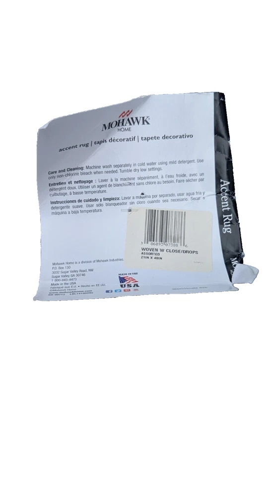 Olive Gray Ivory Accent Mohawk Scatter Rug 21 x 40 - Image 4 of 4