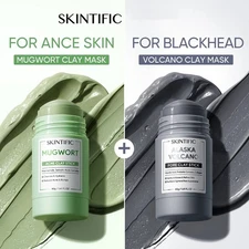 SKINTIFIC Alaska Volcano + Mugwort Clay Mask Stick Cleanse Soothe Brighten Skin