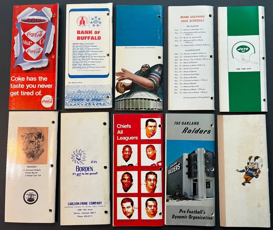 COMPLETE 1968 AFL AMERICAN FOOTBALL LEAGUE PRESS RADIO TV GUIDES in Binder! - Image 4 of 4
