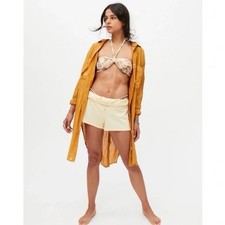 Urban Outfitters Yellow Striped Beach/Pool Cover Dress Size Medium