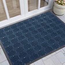 Yimobra Outdoor Indoor Welcome Mat 47x32 Blue Waterproof Stain Fade Resistant Ru