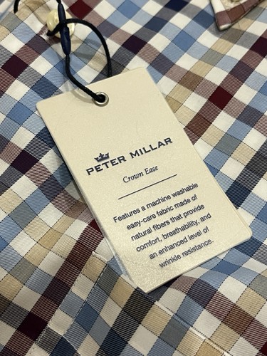 Peter Millar Crown Ease Stretch Casual Button Down Shirt Mens Large Plaid - Picture 3 of 10