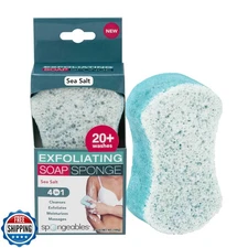 Spongeables Body Wash in a 20+ Wash Sponge, Sea Salt, 1 Count