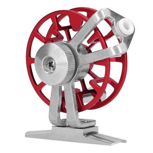 Eisfischerrad Aluminium Rechtshänder-Fliegenfischerrolle Arbeitssparend (Rot) - Bild 3 von 24
