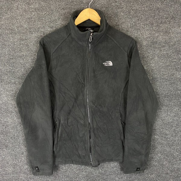 The North Face Womens Jacket L Black Flashdry Fleece Long Sleeve Full Zip Logo