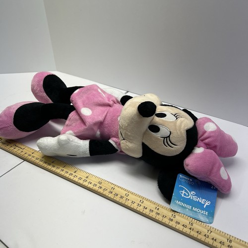Minnie Mouse Plüsch 18 Zoll authentisch Disney Neu mit Etikett rosa Kleid weiße Punkte - Bild 4 von 4