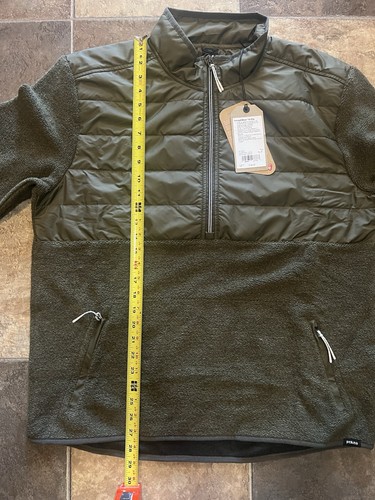 Pullover prAna XL IncrediWool 1/2 cremallera verde jaspeado para hombre nuevo con etiquetas - Imagen 7 de 11