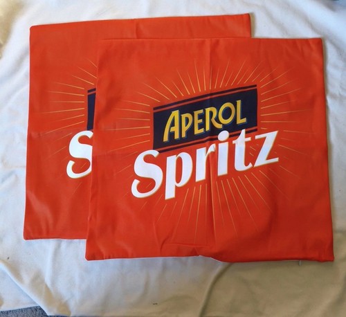 Aperol Spritz Kissenbezüge 2stk 45x45 cm Orange Weiß Unbenutzt Top Zustand