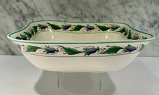 Wedgwood Creamware Hand Painted Bell flower Large Bowl Custom Service 11" c 1840