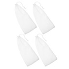  4 Stück weiße Mesh-Socken-Futterspender für Wildvögel,