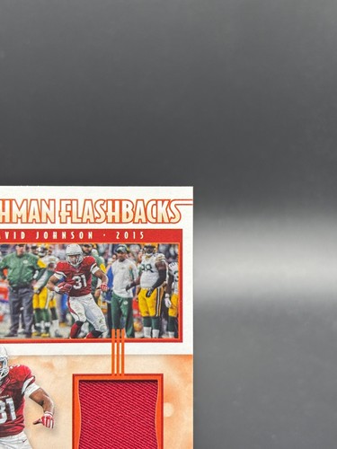 2020 Score David Johnson Freshman Flashbacks Player-Worn No. FF-DAJ - Picture 4 of 10